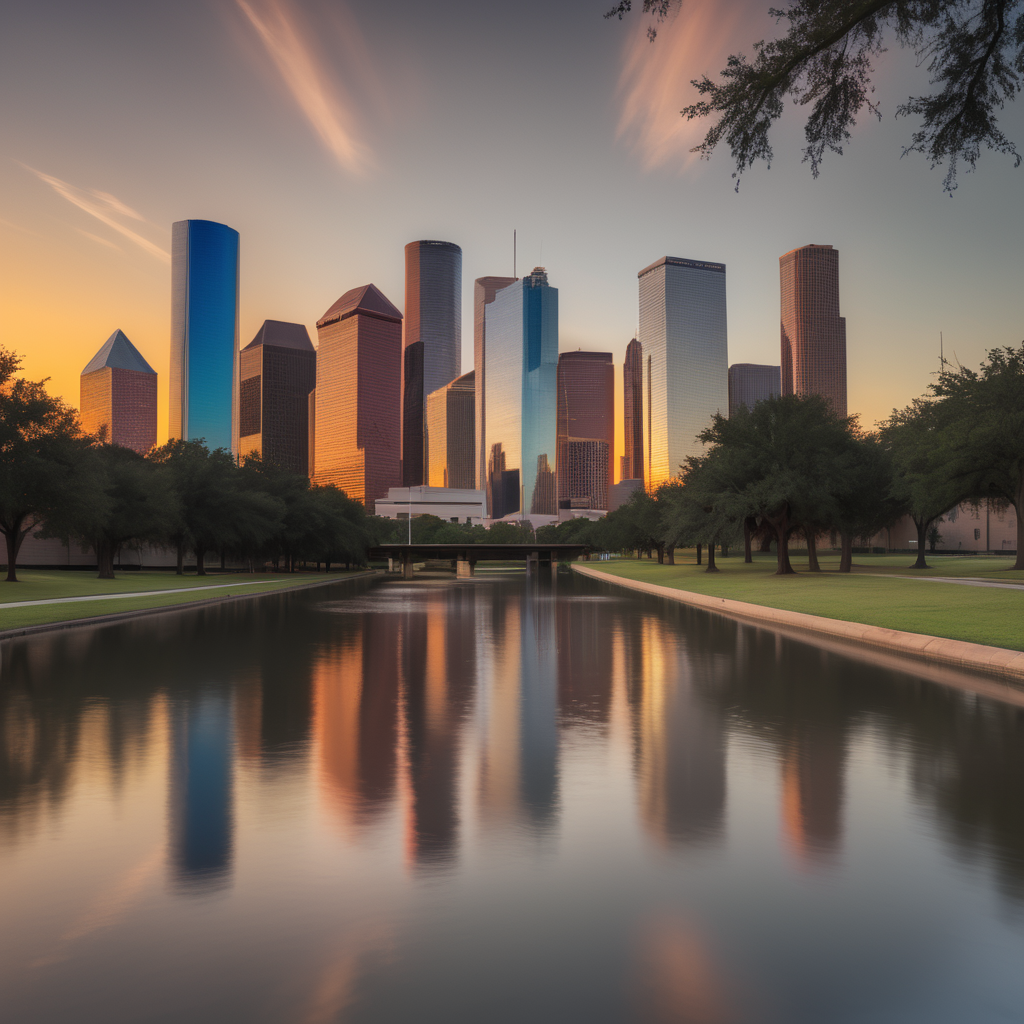 Houston Texas Skyline AI Image Houston Texas Skyline Ai Image