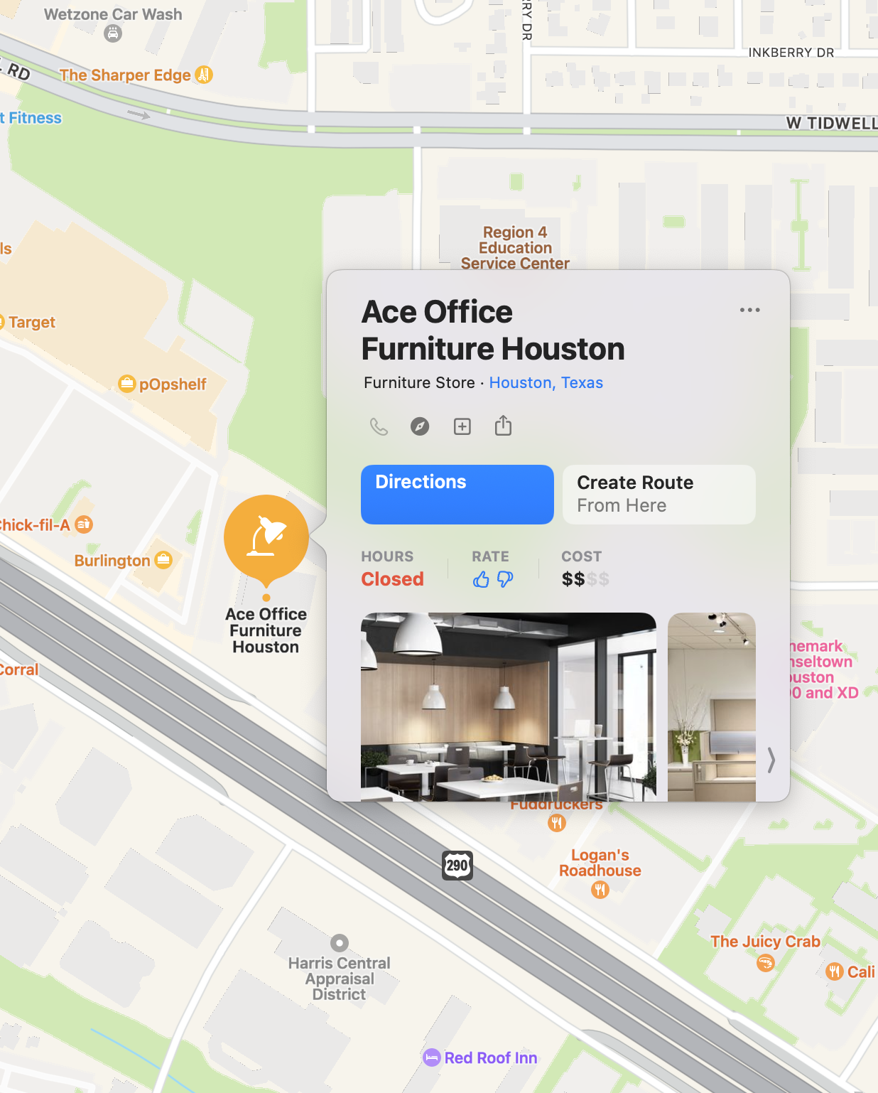 Apple Maps Ace Office Houston